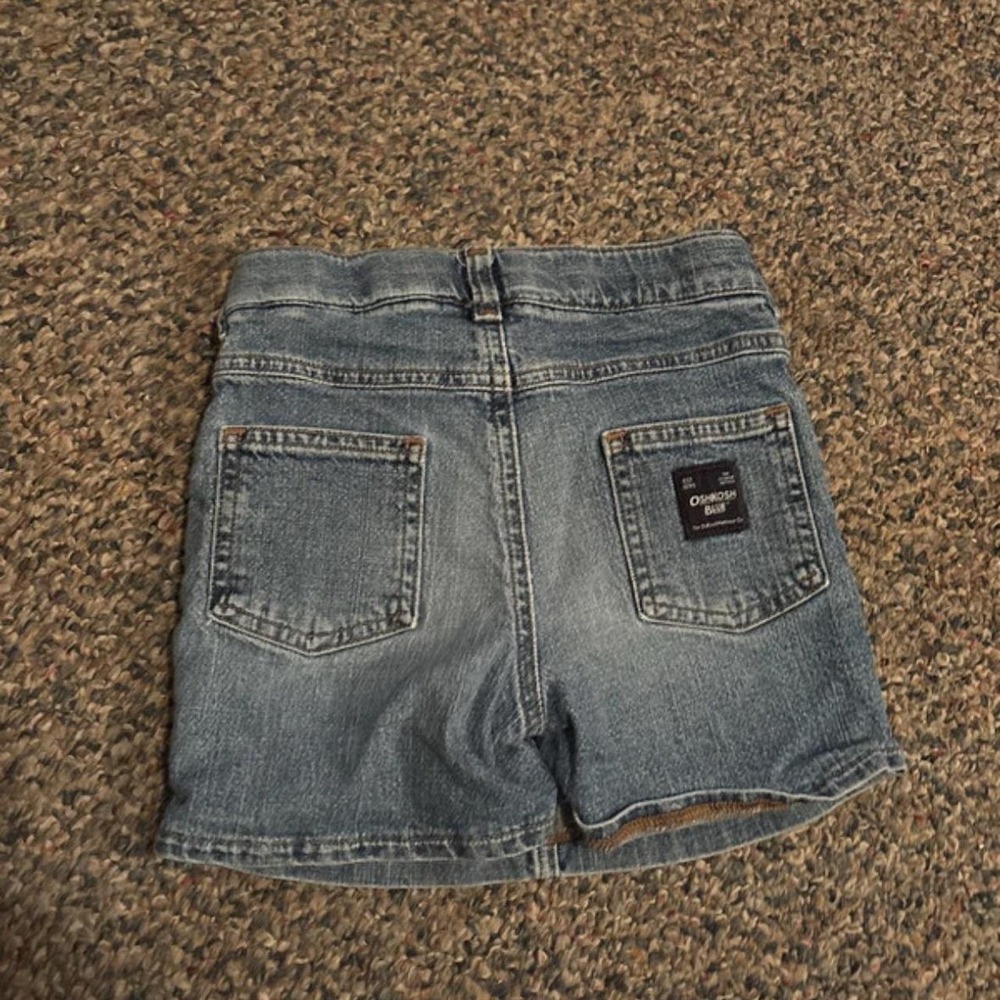 OshKosh Bgosh Girls Blue Denim Skort Adjustable Waist Size 6